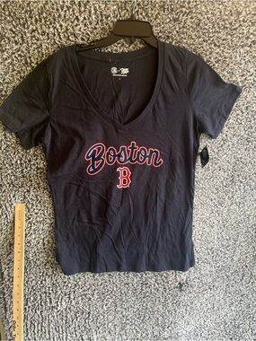 Boston Red Sox Campus Lifestyle Women's V-Neck Graphic T-Shirt